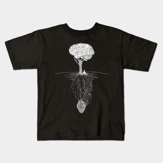 Mind, heart and the soul Kids T-Shirt by HurdyGurdy